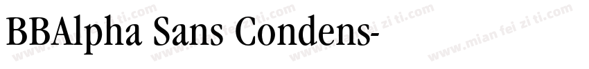 BBAlpha Sans Condens字体转换